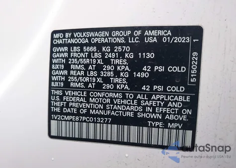 2023 Volkswagen Id.4 Pro from USA, damaged, VIN 1V2CMPE87PC013277